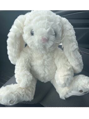 Bearington Collection Creamy  Bunny Stuffed Animal  10" Soft Plush Rabbit Toy